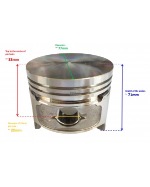 Original OEM Made in Japan Piston 223-23401-13 compatible for Robin Subaru Motor EY35 STD Lawnmower Engine