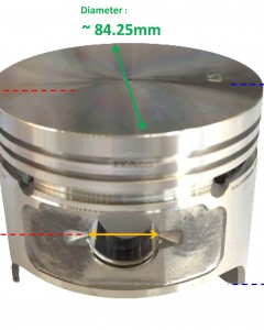 Original OEM Made in Japan Piston 224-23402-23 224-23402-33 compatible for Robin Subaru Motor EY40 Oversize 0.25 84.25MM Lawnmower Trimmer Engine
