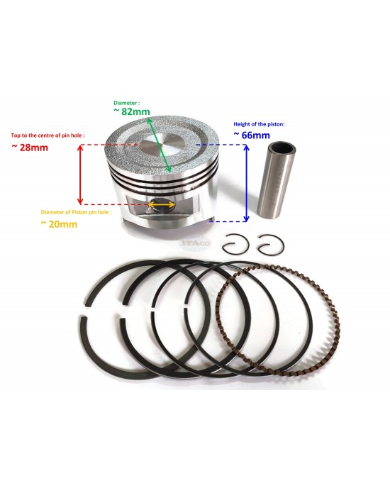 Piston Kit Ring Set 13101-ZE3-810 13101-ZE3-W00 for Honda GX340 EB5000 EB6500 7000 WT40 HS1132 11HP 82MM STD Lawnmower Trimmer Engine Piston Kit Ring Set 13101-ZE3-810 13101-ZE3-W00 for Honda GX340 EB5000 EB6500 7000 WT40 HS1132 11HP 82MM STD Lawnmower Trimmer Engine