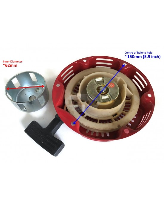 Chinese F152 152F 152 Generator Magneto 6 Bolts 1KW - 1.8KW 2.5HP Engine Pull Start Rewind Recoil Starter Spring Assy Plastic Material Chinese F152 152F 152 Generator Magneto 6 Bolts 1KW - 1.8KW 2.5HP Engine Pull Start Rewind Recoil Starter Spring Assy Plastic Material