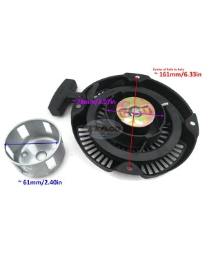 Pull Recoil Rewind Stater with Cup Pulley 268-50201-30, 268-50201-40 For Robin Subaru EH12 EH12-2 4HP 268-50201-00 40 Lawnmower Engine