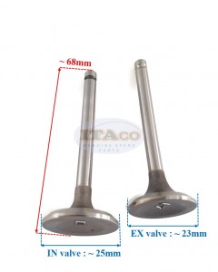 For EX17 EX21 EP Exhaust Intake Suction Ex In Valve 277-33501 277-33401 H3 13 00 for 6HP 7HPa Robin Lawnmower Trimmer Engine