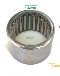 Needle Roller Bearing HK2220 22x28x20 for Suzuki Motorcycle 09263-22062 KTM powerparts 0618222820, 560.03.097.100 Husqvarna: 8000A4427 Yamaha TY 250 Swingarm Sherco HRD - H007
