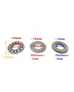 Boat Motor 93341-214U1 Thrust Washer Set Bearing Flat for Yamaha Outboard F 8HP 9.9HP 15HP 2/4-stroke Engine