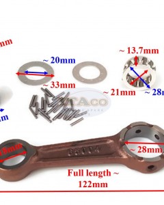 Boat Motor Outboard Motor Connecting Rod Kit Parts (650-11651-00-00) For Yamaha 9.9HP 15HP Outboard Engine 2-stroke Engine
