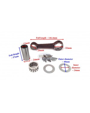 Boat Motor Connecting Con Rod Kit Assy 689-11651 689-11650 For Yamaha Outboard E 25-30HP 2-stroke Motor Engine
