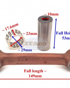 Boat Motor Connecting Rod Con Kit 6H4-11651-00 11650 for Yamaha Outboard 40HP 50HP 40 50 2-stroke Engine 3 CYL