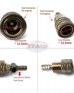 Boat Motor 3B2-70250-1 3B2-70260-1 22 8537361 853736 Fuel Connector Male + Nut for Tohatsu Nissan Mercury Quicksilver Outboard M NS 2/4-stroke Engine