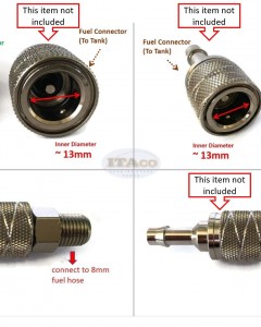 Boat Outboard Motor 3B2-70270-0 1 M, 3E0-70270-0 Male Quick Tank Metal Connector For Tohatsu Nissan Outboard M NS F 2/4-stroke Engine