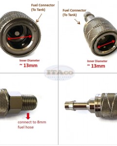 Boat Motor Fuel Connector + Tank Connector Plug for Tohatsu Nissan Suzuki Sierra Outboard M NS F DT DF 2/4-stroke Boats Engine