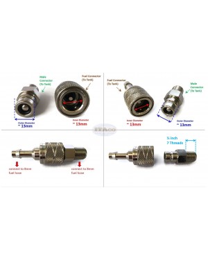 Boat Motor Fuel Connector + Tank Connector Plug for Tohatsu Nissan Suzuki Sierra Outboard M NS F DT DF 2/4-stroke Boats Engine