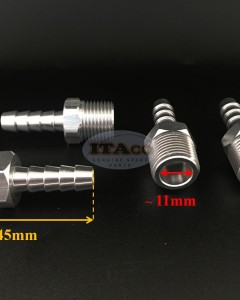 Boat Aluminium 4 pcs Anodized Hose Barb Fitting Quick-Connect 3/8 NPT x 9mm 5/16" for Universal Johnson Evinrude Yamaha Mercury Mercruiser Quicksilver Marine Outboard Motor Engine C44523AB