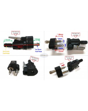 Boat Motor Male Adaptor Fuel Connector 0397444 0766442 5/16" for Johnson Evinrude OMC Outboard Fuel Boat Engine Motor Boat Engine