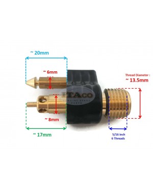 Boat Motor Male Tank Connector 1/4" NPT Fuel Fitting connect Tank Adaptor to Fuel Tank for Yamaha Marine Outboard 2/4-stroke Motor Engine