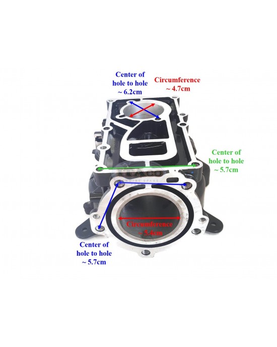 Boat Motor Cylinder Crankcase Assy T5-05010000 369B01100-2 for Parsun Makara Outboard T5.8 5.8HP 2-stroke Engine