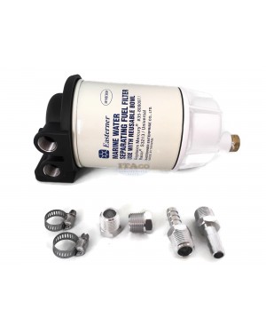 Boat Motor S3213 Fuel Filter Water Separator Kit Clear Bowl & Drain For Mercury Mercruiser Quicksilver Outboard 35-60494-1 Marine Engine