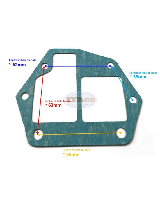 Boat Motor 3B2-02104-0 1 M 27 80366311 T8-05000014 Manifold Gasket Inner For Tohatsu Nissan Mercury Quicksilver Parsun Outboard M NS 9.8HP 8HP B 2-stroke