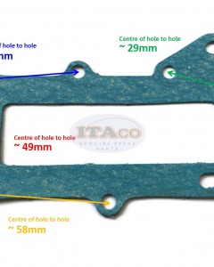 Boat Motor 3B2-02305-2 0 M 27 80366314 Exhaust Cover Gasket for Tohatsu Nissan Mercury Quicksilver Parsun Marine Outboard T M 8hp 9,8hp 2-stroke Engine