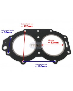 Boat Motor Cylinder Head Gasket Cyl 66T-11181-A2 For Yamaha Outboard 40HP Enduro 40 X Boat Engine