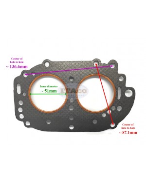 Boat Motor 677-11181-A0 A1 00 Cylinder Cyl Head Gasket for Yamaha Outboard 8HP 2 stroke Engine