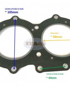 Boat Original OEM Japan Head Gasket Cylinder 695-11181-A1 A0 695-11181-01 02 00 for Yamaha Outboard C 25HP 20HP Sierra 18-3849 2-stroke Engine