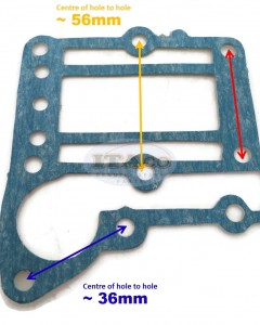 Boat Motor 6E3-41114-00 Gasket Exhaust Outer Cover for Yamaha Mercury Mariner Outboard 2-Stroke 4HP 5HP 4A 4AS 4MSH 4KZ 4AC 5C 5CS 5ACMH Engine