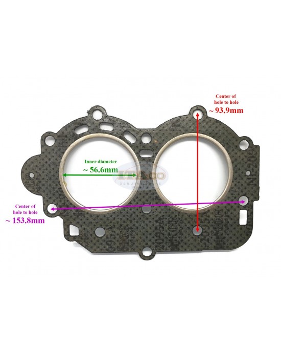 Boat Motor Head Gasket Cylinder 27-18937 6E7-11181-A1 A2 00 for Mercury Mariner Mercruiser Quicksilver Outboard M 9.9HP 15HP 2-stroke Engine