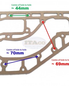 Boat Motor 6F5-41114-00 01 A0 27-11756M Gasket Exhaust Outer Cover for Yamaha Mercury Outboard 2-Stroke 40HP K40J E40G 40JWH Engine