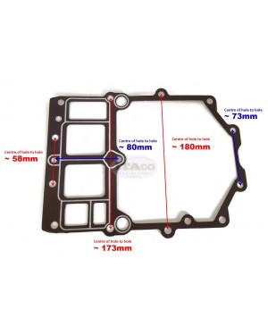 Boat Motor 6G5-45113-00 A1 Upper Casing Gasket for Yamaha Outboard 2-Stroke 150HP 200HP 225HP Engine