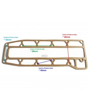 Boat Motor 6J8-41114-01 A1 00 Exhaust Outer Cover Gasket Compatible with Yamaha Outboard Marine 25HP 30HP 3-Cylinder 2-stroke Engine