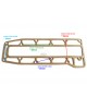 Boat Motor 6J8-41114-01 A1 00 Exhaust Outer Cover Gasket Compatible with Yamaha Outboard Marine 25HP 30HP 3-Cylinder 2-stroke Engine
