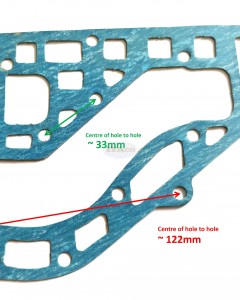 Boat Motor 6K8-41124-A1 Gasket Exhaust Outer Cover for Yamaha Outboard 2-Stroke 25HP 30HP E25A E30HMH Engine
