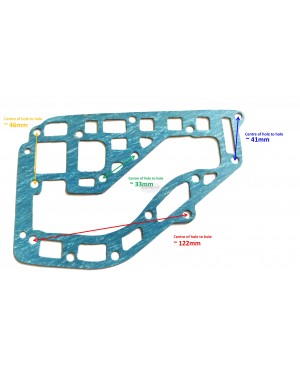 Boat Motor 6K8-41124-A1 Gasket Exhaust Outer Cover for Yamaha Outboard 2-Stroke 25HP 30HP E25A E30HMH Engine
