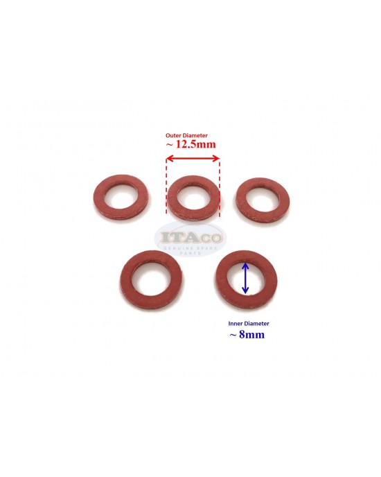 5x Boat Motor Washer 90430-08003 Seal Seals Gasket for Yamaha Parsun Outboard F 2.5HP - 30HP small 2/4 stroke Engine