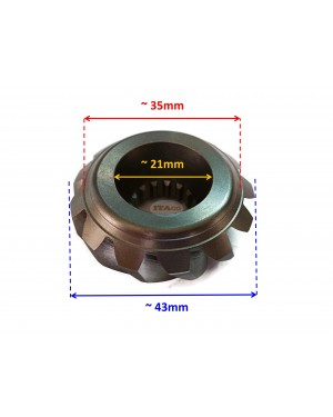 Boat Motor Pinion Gear 13T 3C8-64020-0 1 2 43 16138004 compatible with Mercury Tohatsu Nissan Outboard 40HP 50HP 2-stroke