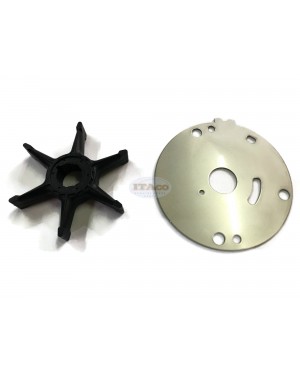 Boat Motor Outer Plate & Water Pump Impeller 689-44352 689-44323 00 01 02 for Yamaha Outboard 20HP 25HP 30HP 2/4 stroke Boat Engine