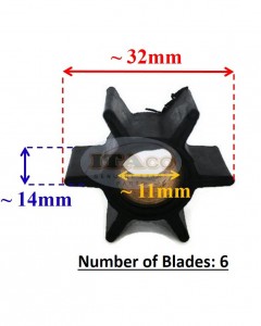 Boat Outboard Motors Water Pump Impeller for Mercury 47-89980 47-68988 Sierra 18-3054 9-45304 500314 Outboard Boat Engine