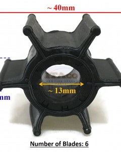 Boat Motor TE15-04000200 Impeller for Parsun HDX Makara TE9.9 TE15 2-Stroke Outboard Motor Engine