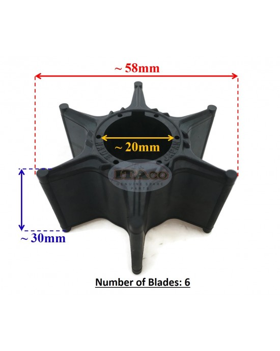 Boat Motor OEM Original Genuine Made in Japan 688-44352-03 Water Pump Impeller for Yamaha Outboard Sierra 18-3070 75HP - 90HP 2 stroke boat Outboard motor