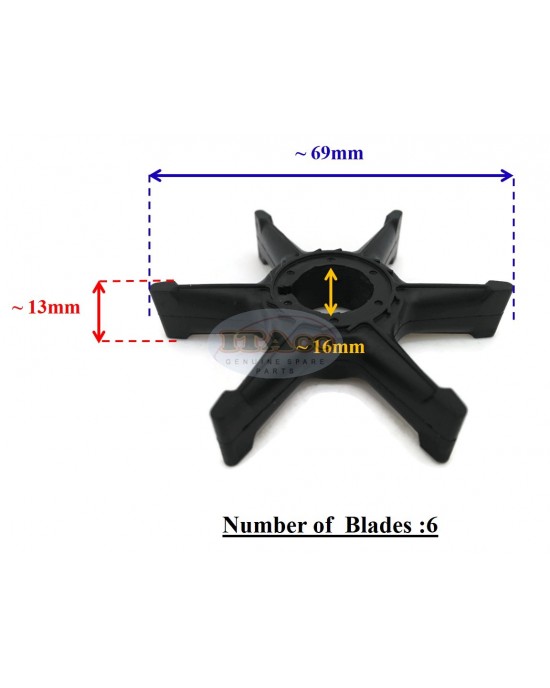 Boat Outboard Motor Water Pump Impeller 689-44352-02 689-44352-01 689-44352-00 47-84797M For Yamaha Mercury Mariner Outboard C 25HP 30HP CV30 Engine