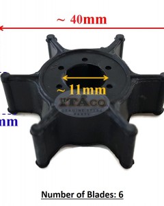 Boat Motor Impeller Pump 6E0-44352 47-96305M F4-03060000 for Yamaha Outboard F 4HP 5HP Parsun T3.6 Mariner 18-3073 Engine