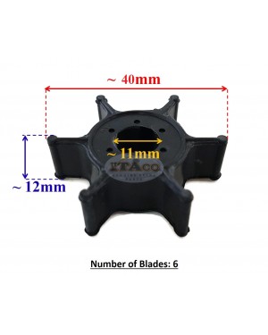 Boat Motor 6E0-44352-00 Water Pump Impeller for Yamaha Outboard 4HP 5HP 6HP 18-3073 Mercury 47-96305M Boat Engine