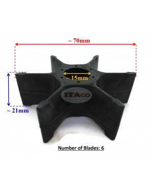 Water Pump Impeller 6F5-44352-00 01 676-44352 for Yamaha Sierra Outboard 18-3088