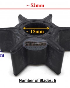 Boat Water Pump Impeller 6H4-44352-02-00 6H4-44352-01-00 676-44352-01 F25-04040000 for Yamaha Parsun Makara 20HP 25HP 30HP 40HP 50HP Outboard motor 18-3068 2/4-stroke Engine