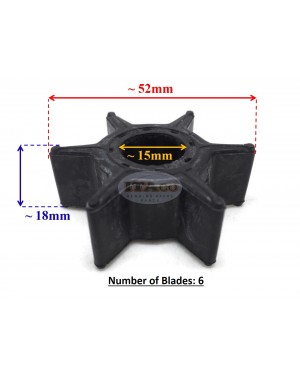 Boat Motor Water Pump Impeller F25-04040000 for Yamaha Parsun Outboard 6H4-44352-02 6H4-44352-00 6H4-44352-01 676-44352-01 Outboard Motor F 25 30 40 P50 60 HP Engine