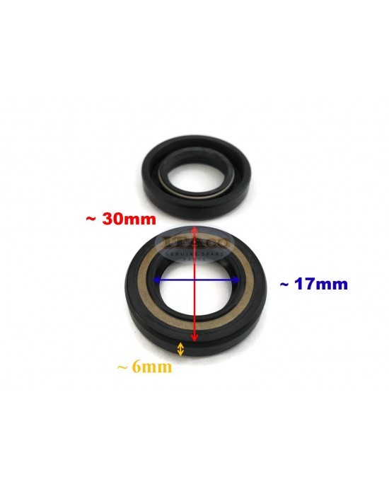 Boat Motor 2X Gear Case Oil Seal Seals 09289-17006 16X30X6 For Suzuki Outboard 8HP 9.9HP 15HP 40HP 2 & 4 stroke Engine