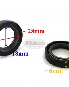 Boat Motor 2 X Oil Seal S-Type Lower Casing 93101-18050 For Yamaha Outboard 5HP 8HP Engine 18x28x6