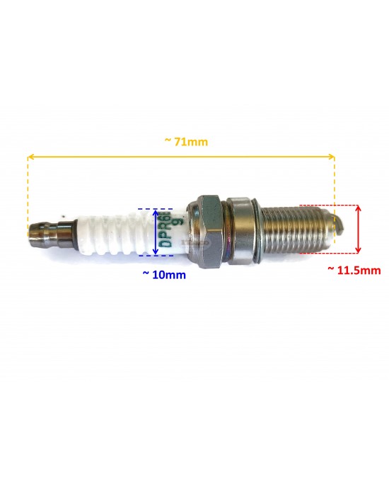 Boat Motor DPR6EB-9 Premium Spark Plug Made in Taiwan Copper Core Compatible with Yamaha Marine Outboard F15C F20 F25 F40 3108 IX22B / X22EPR-U9 4-stroke