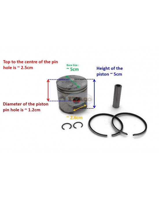 Boat Motor 677-11631 11630 Piston Assy For Yamaha Outboard 4HP 6HP 8HP Ring Set 50MM STD 2 stroke Marine Engine