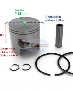Boat Motor Piston Kit & Ring Set Assy 6H1-11631 688-11631 for Yamaha Outboard 80HP 90HP 82MM 2 st STD Engine